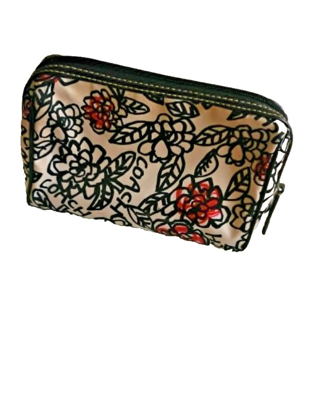 Coach Poppy Graffiti Scribble Flowers Makeup Bag Y2K Vintage